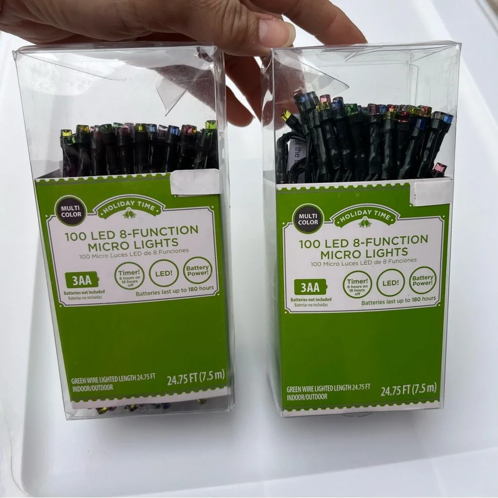 8 function 100 LED Micro String Lights w timer